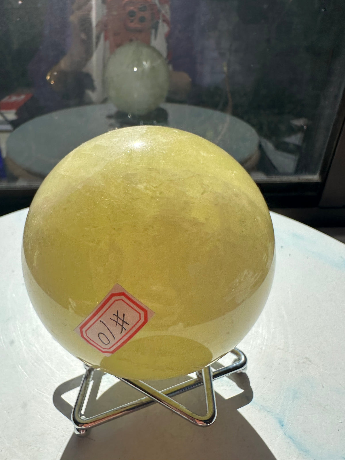 Brazilian Citrine Sphere with Golden Colour, Exact Piece #10 – close-up detail