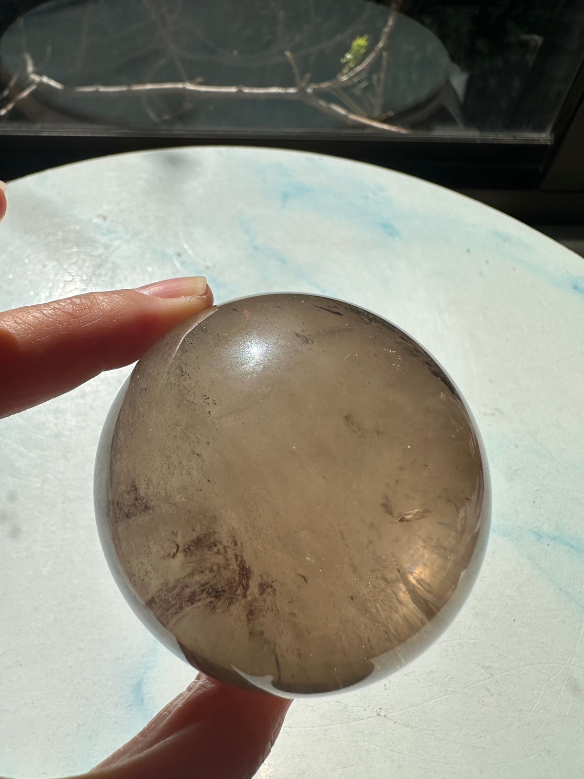 Smoky Quartz Sphere with Mountain Phantom | 510g 7cm Exact Piece