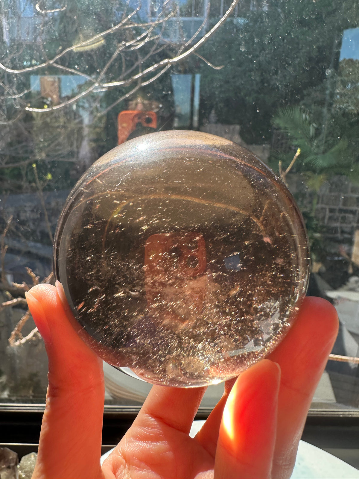 Smoky Quartz Sphere with Mountain Phantom | 510g 7cm Exact Piece