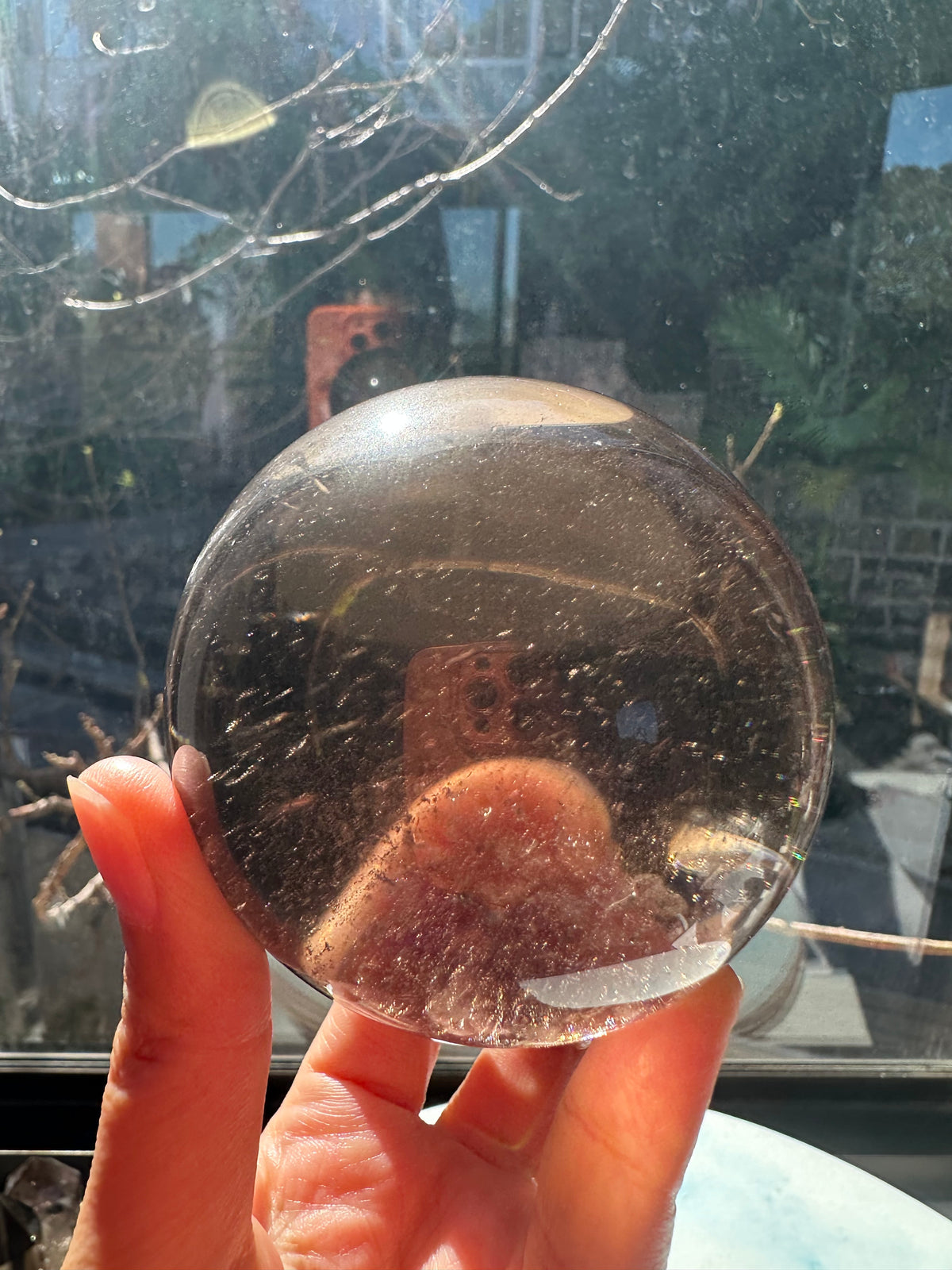Smoky Quartz Sphere with Mountain Phantom | 510g 7cm Exact Piece