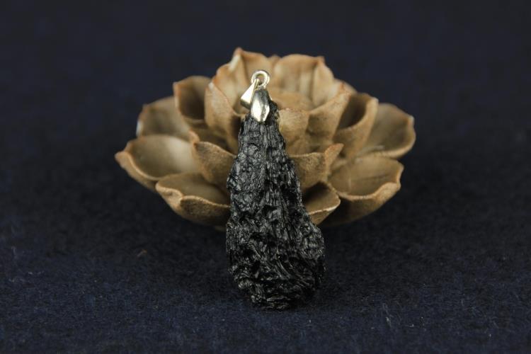 Tektite Necklace | Textured Dark Pendant 2–5cm