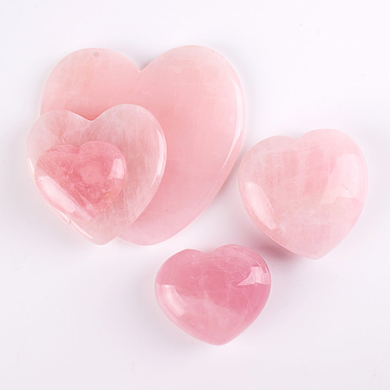 Rose Quartz Heart Gua Sha | Crystal Facial Massage Tool