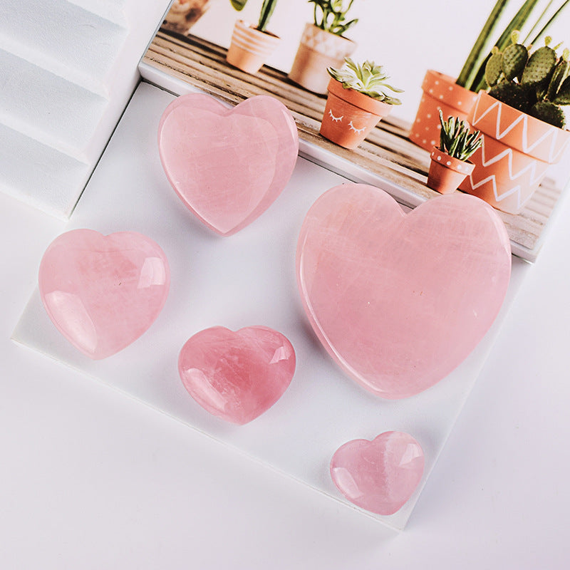 Rose Quartz Heart Gua Sha | Crystal Facial Massage Tool