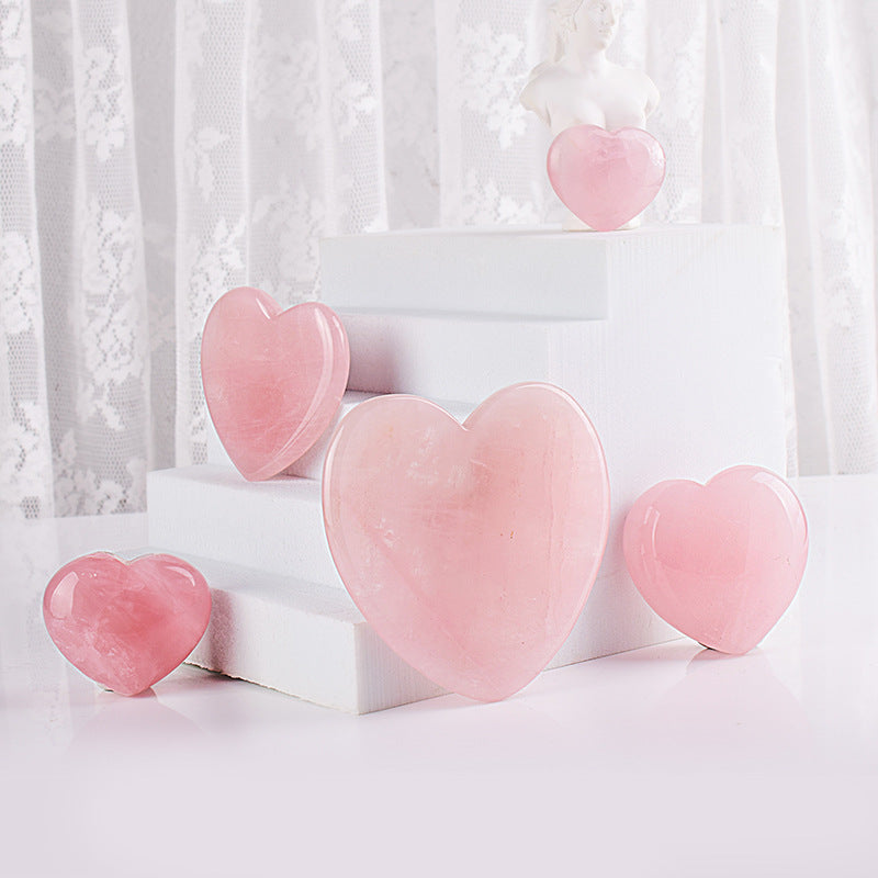 Rose Quartz Heart Gua Sha | Crystal Facial Massage Tool