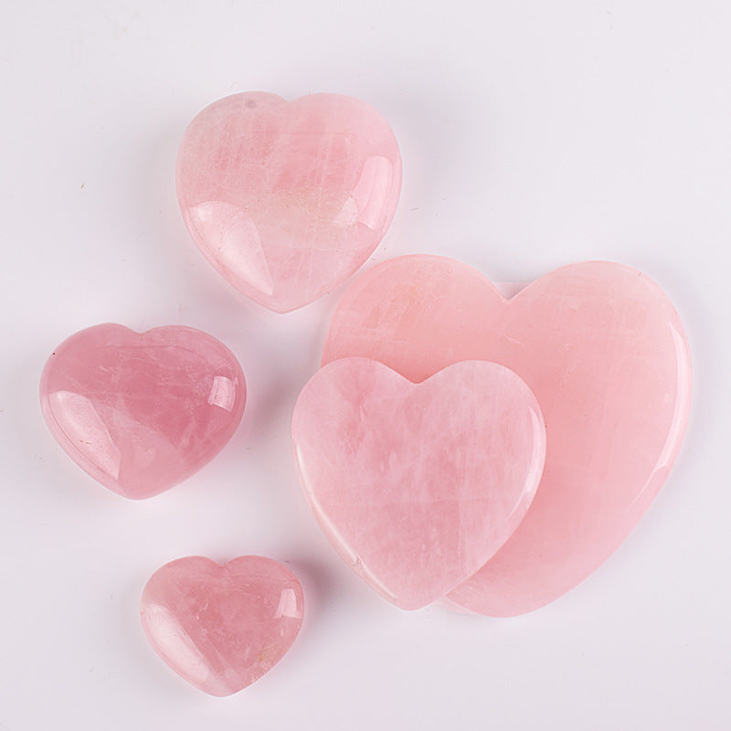 Rose Quartz Heart Gua Sha | Crystal Facial Massage Tool