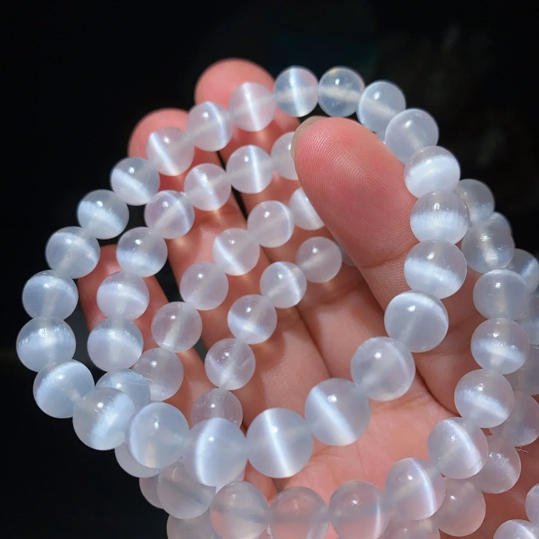 Senelite Quartz Bracelet | 8mm Beads | 15–19cm Wrist