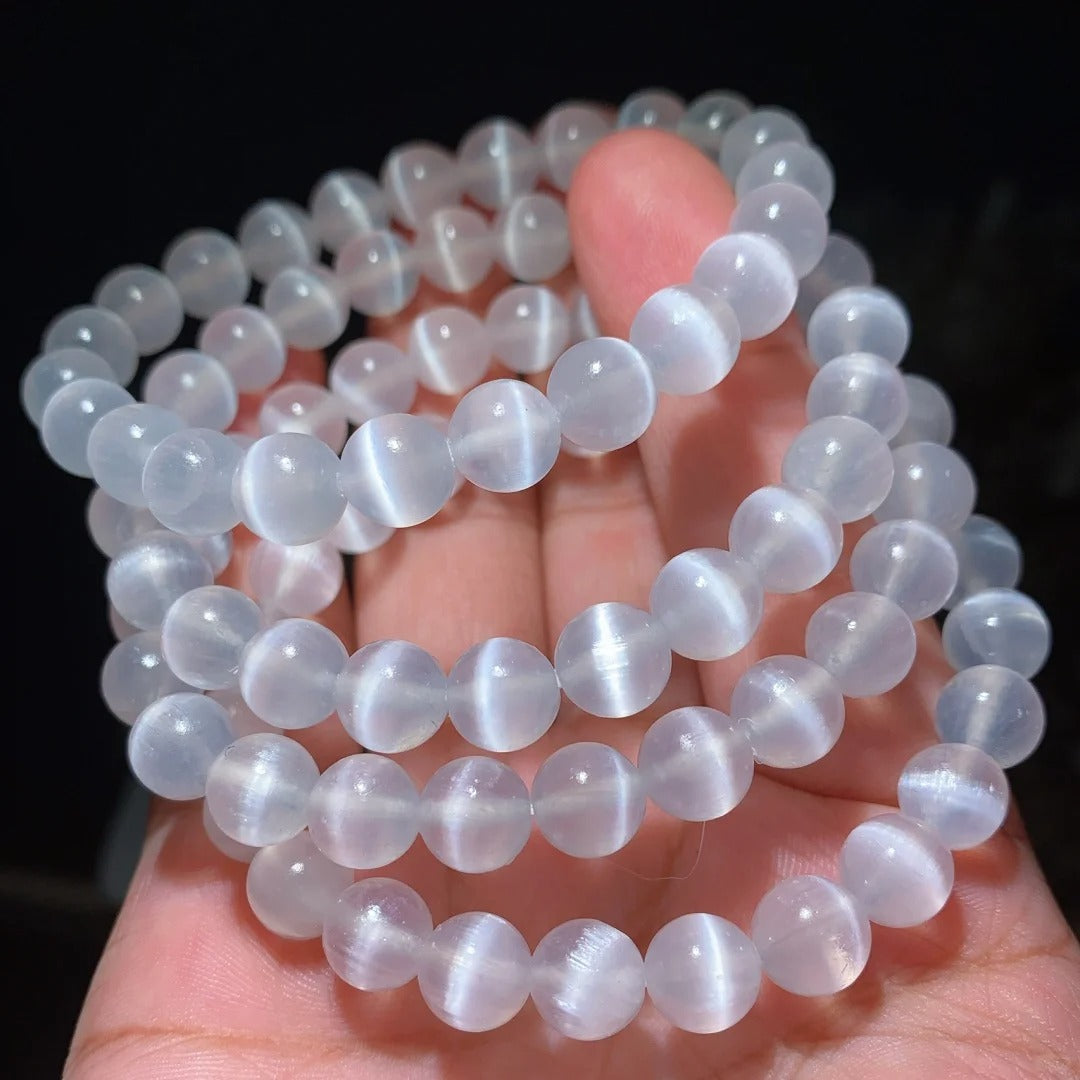 Senelite Quartz Bracelet | 8mm Beads | 15–19cm Wrist