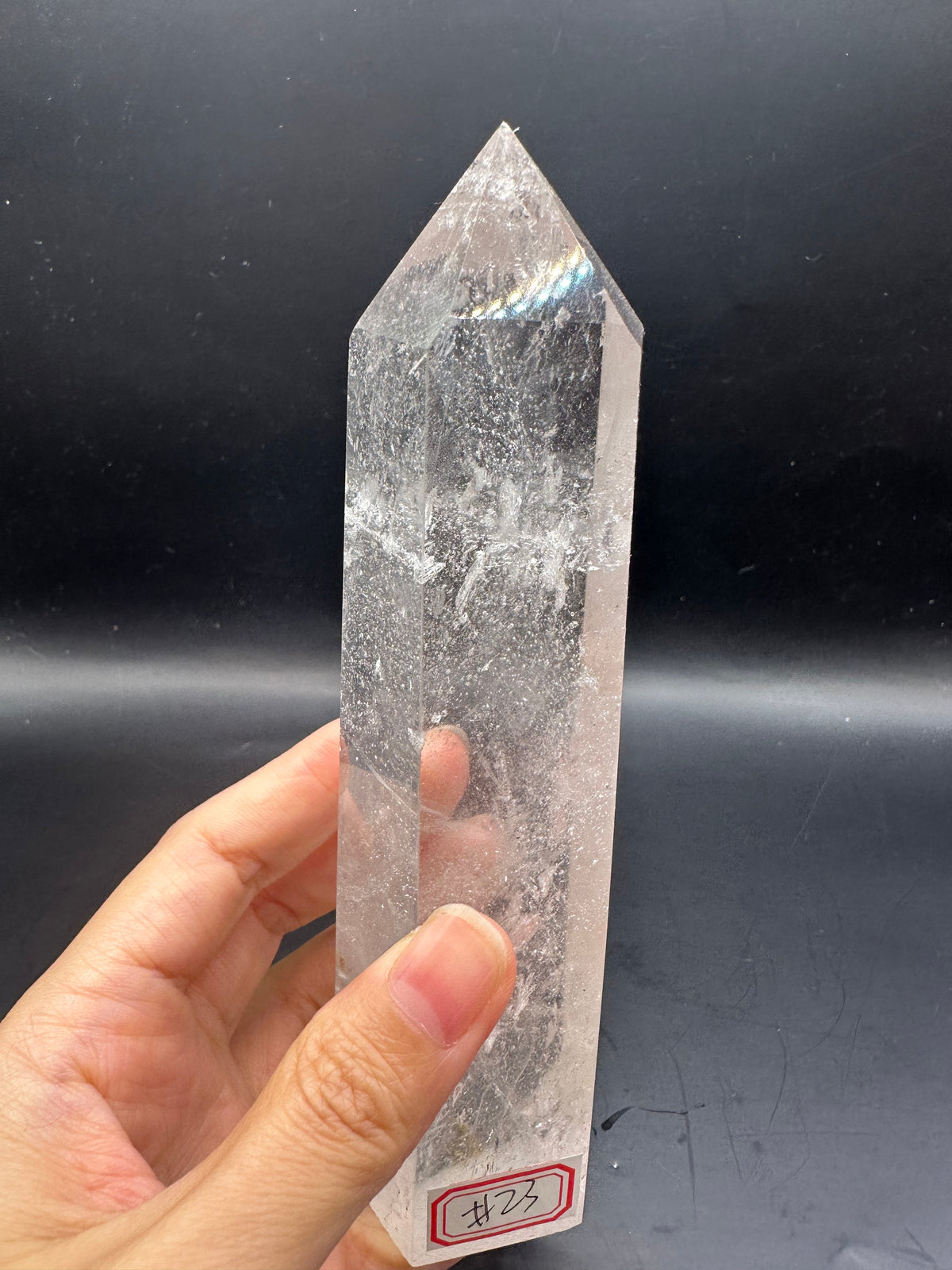 Brazilian Clear Quartz Tower with High Clarity | 409g 16cm Exact Piece #23