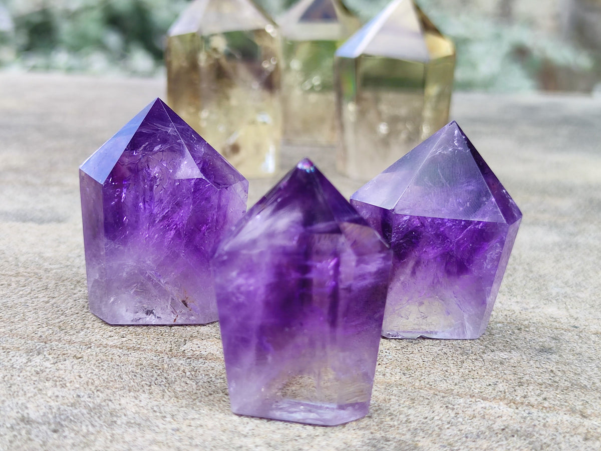 Brazilian Amethyst Tower, Deep Violet Natural Crystal Point – alternate view 5