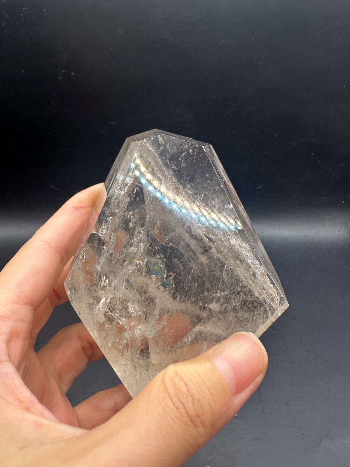 Brazilian Clear Quartz Freeform – 377g, Rainbow #3 — exact crystal, view 1 of 26
