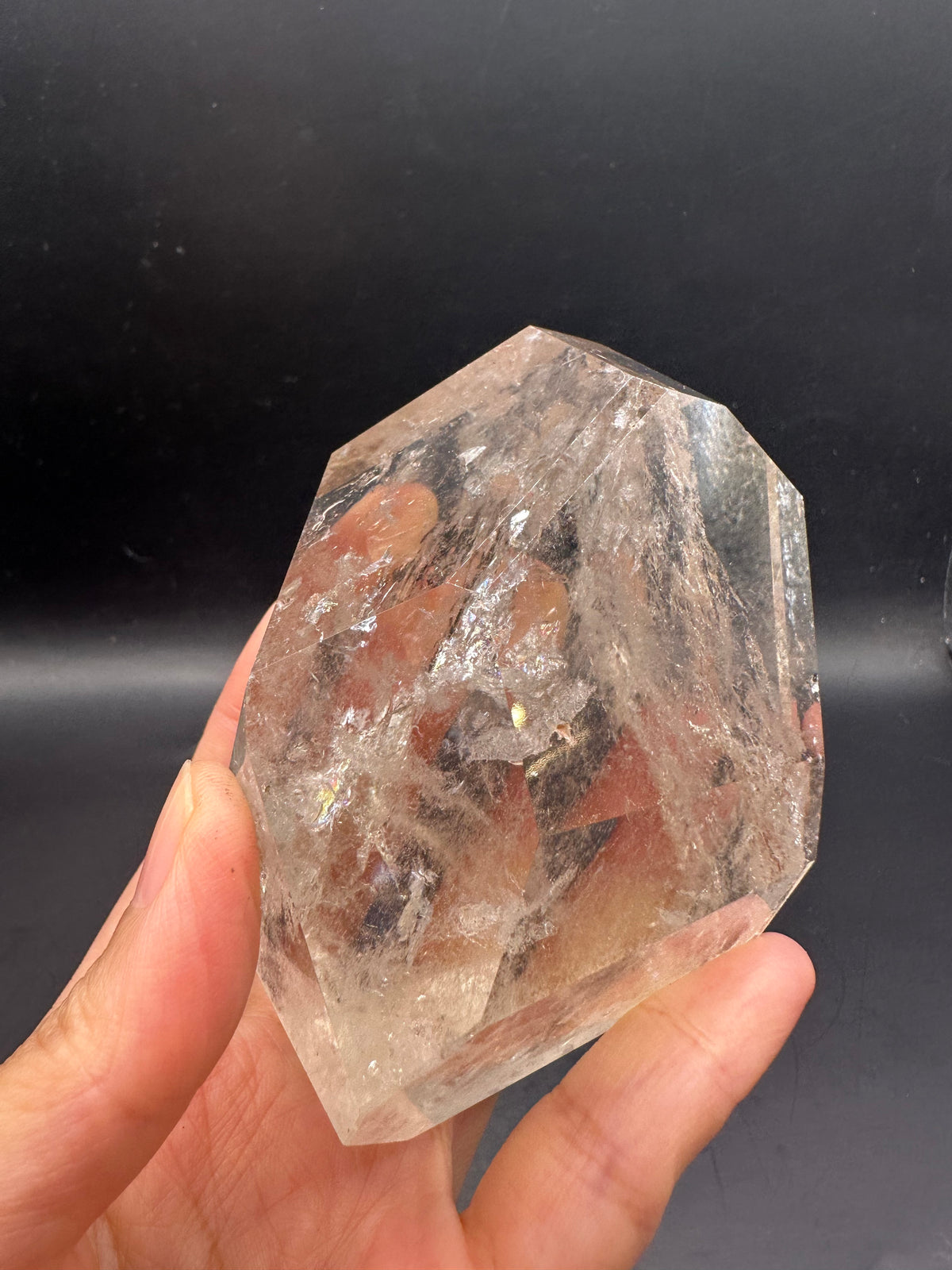 Brazilian Clear Quartz Freeform – 377g, Rainbow #3 — exact crystal, view 17 of 26