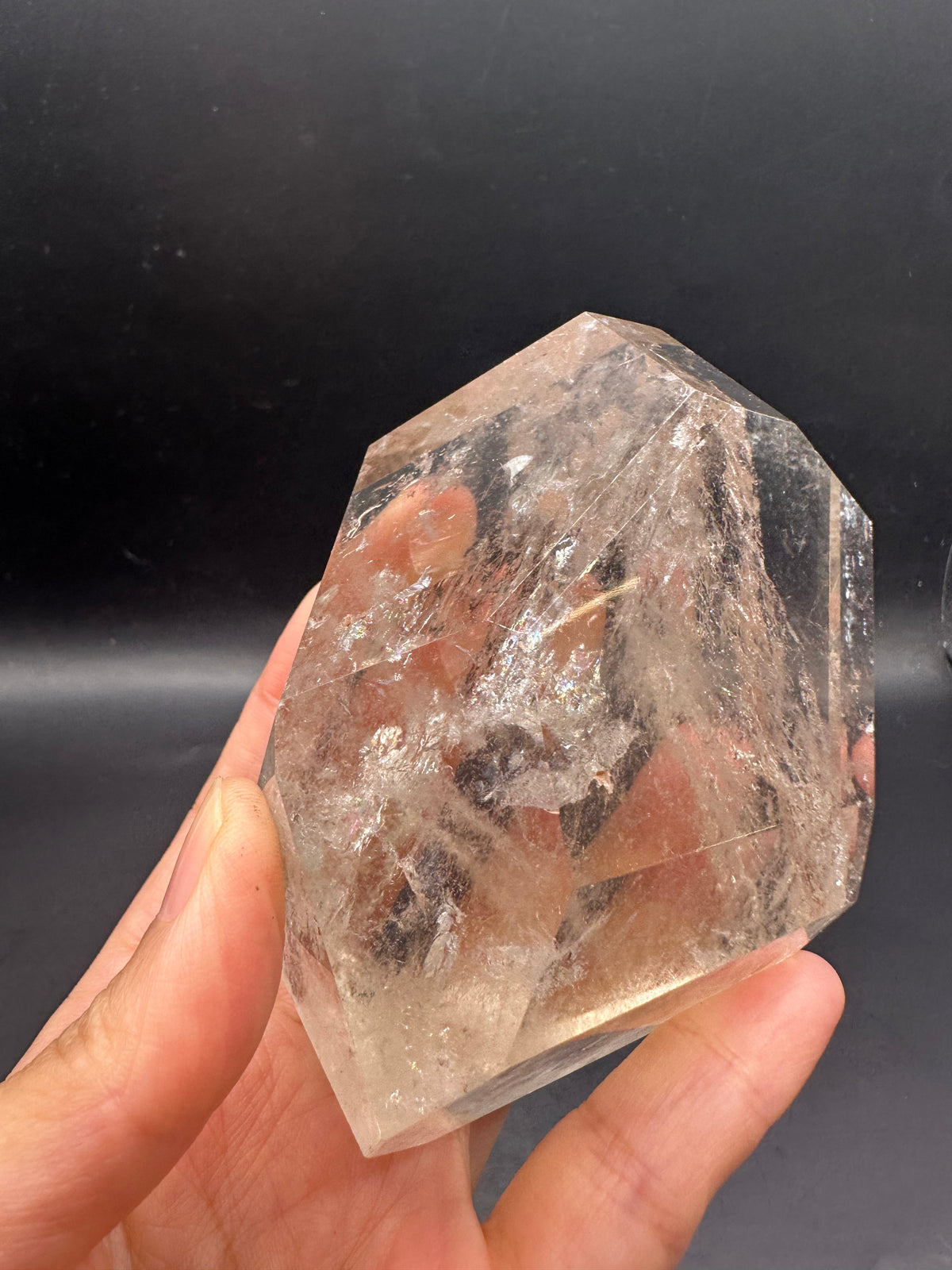 Brazilian Clear Quartz Freeform – 377g, Rainbow #3 — exact crystal, view 18 of 26