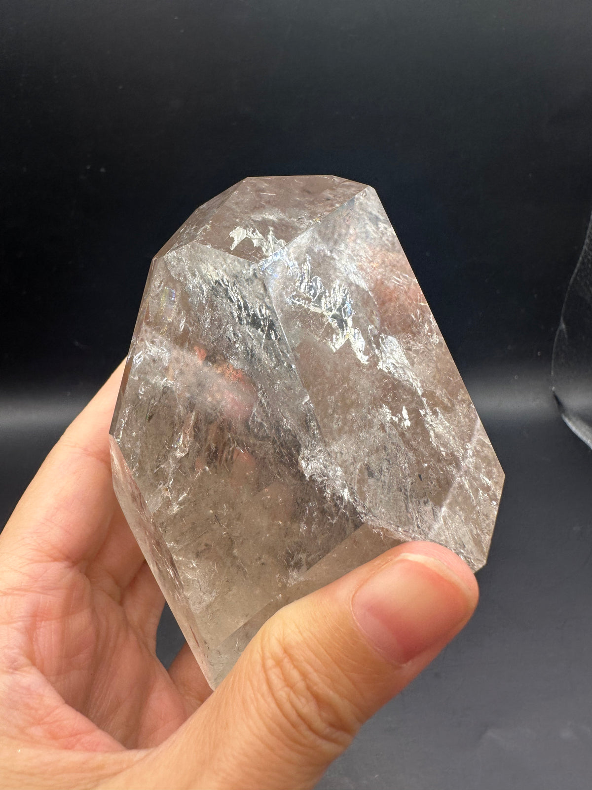 Brazilian Clear Quartz Freeform – 377g, Rainbow #3 — exact crystal, view 7 of 26