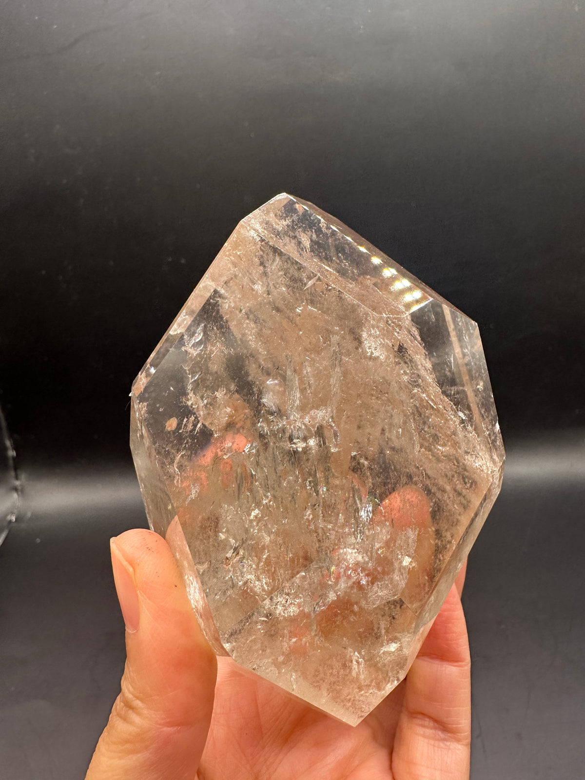 Brazilian Clear Quartz Freeform – 377g, Rainbow #3 — exact crystal, view 24 of 26