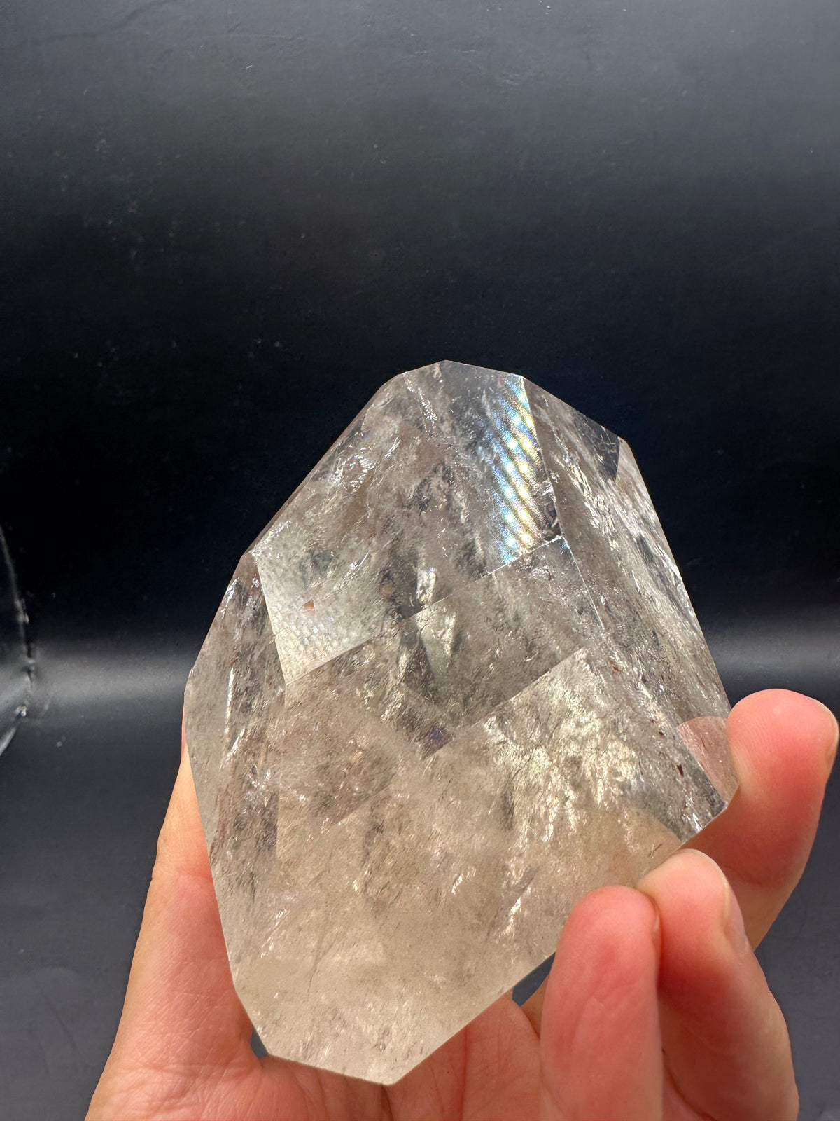 Brazilian Clear Quartz Freeform – 377g, Rainbow #3 — exact crystal, view 5 of 26