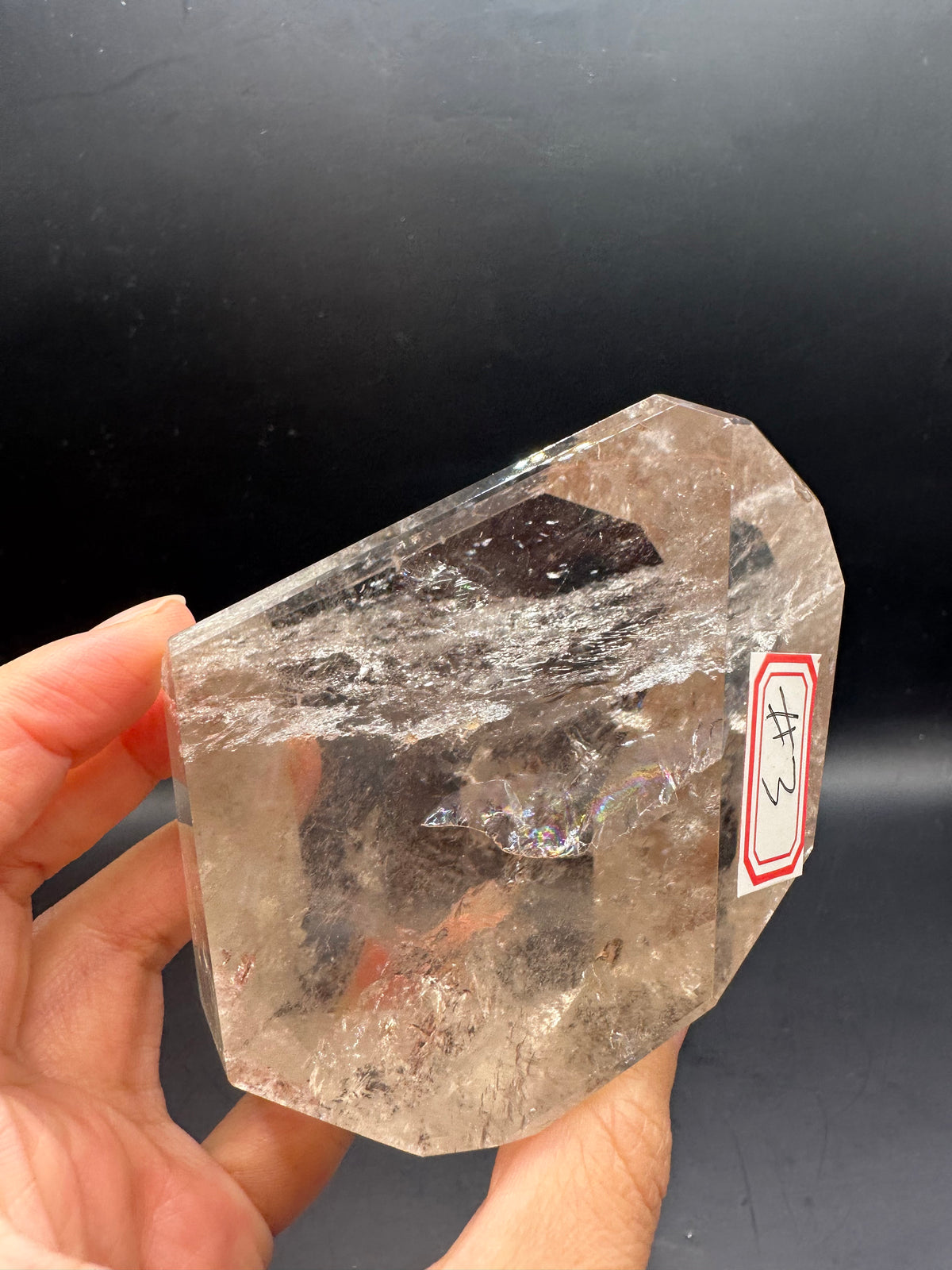 Brazilian Clear Quartz Freeform – 377g, Rainbow #3 — exact crystal, view 6 of 26