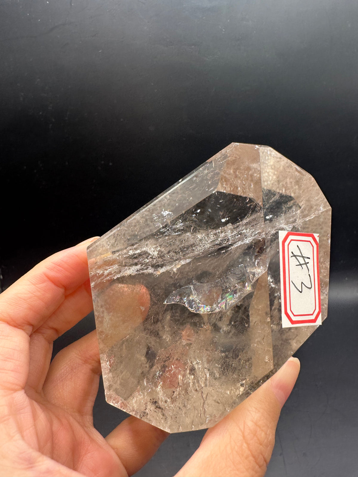 Brazilian Clear Quartz Freeform – 377g, Rainbow #3 — exact crystal, view 4 of 26