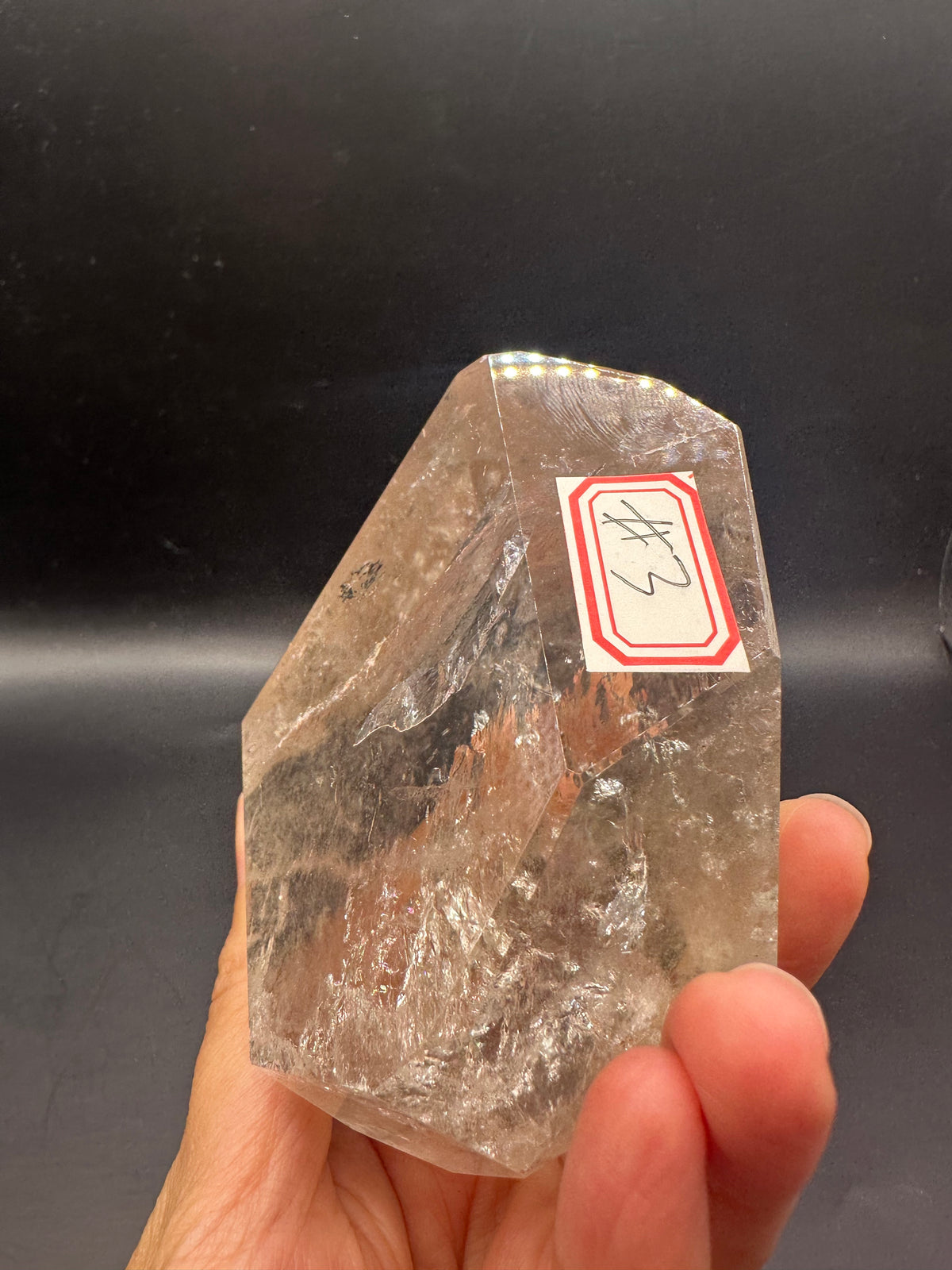 Brazilian Clear Quartz Freeform – 377g, Rainbow #3 — exact crystal, view 9 of 26