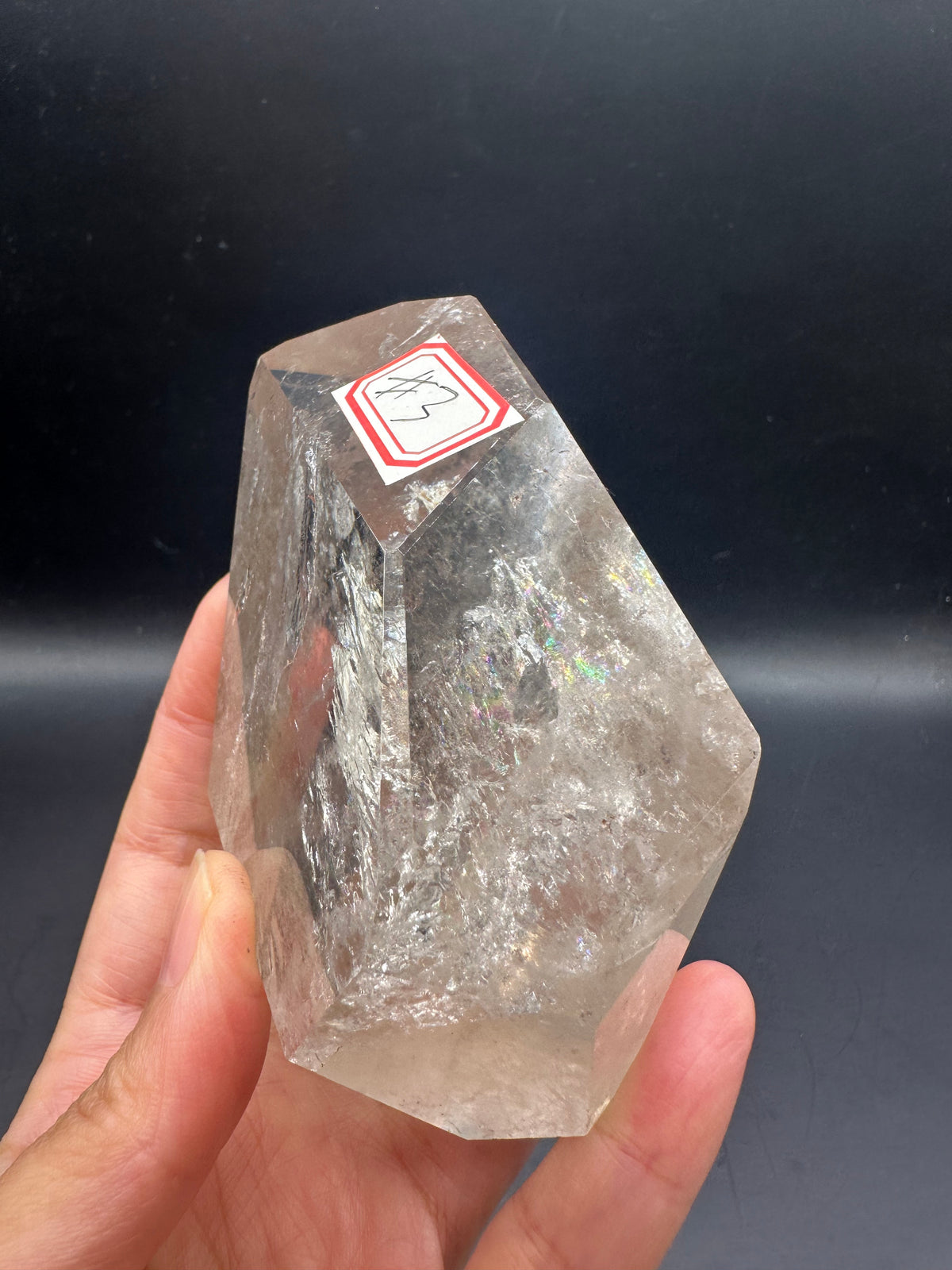Brazilian Clear Quartz Freeform – 377g, Rainbow #3 — exact crystal, view 11 of 26