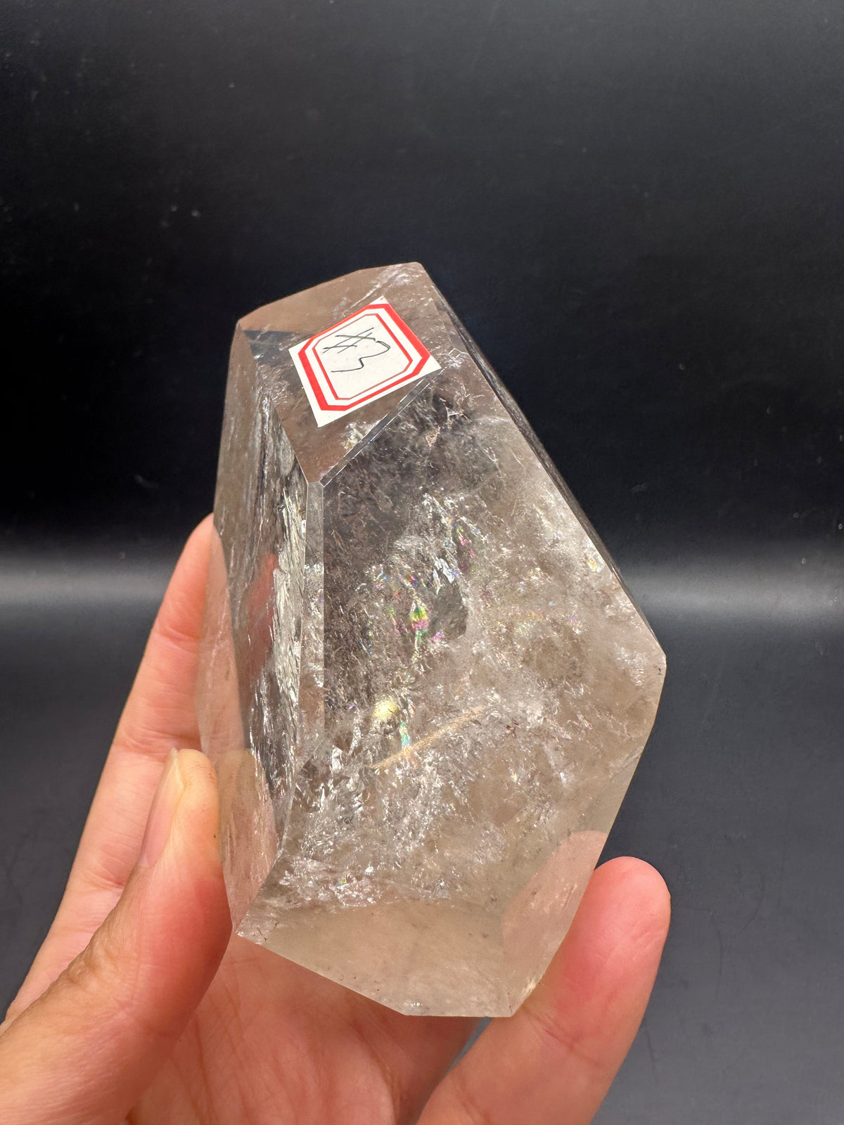 Brazilian Clear Quartz Freeform – 377g, Rainbow #3 — exact crystal, view 12 of 26