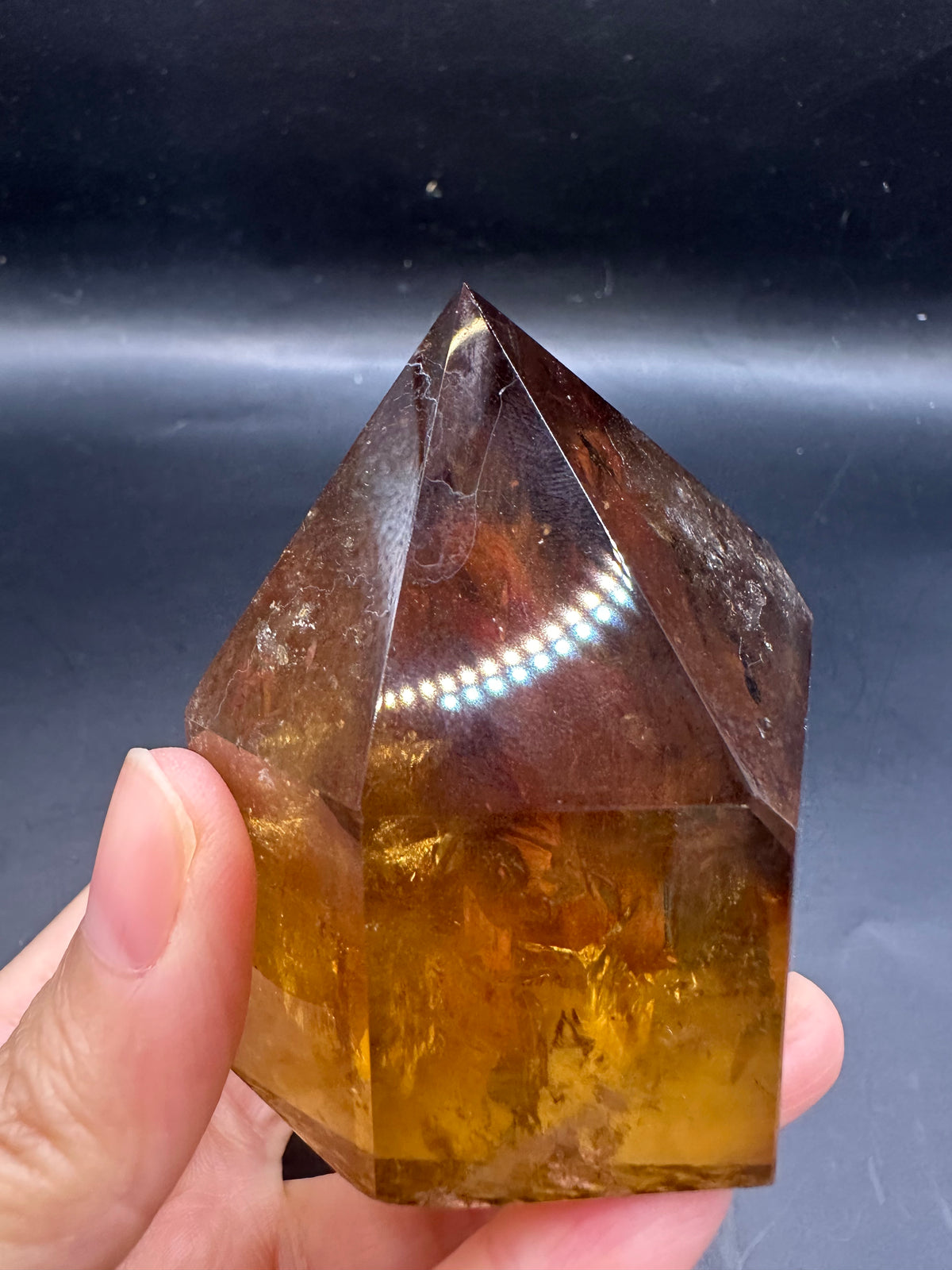 Congo Citrine Tower with Rainbow, Exact Piece #3 – product view