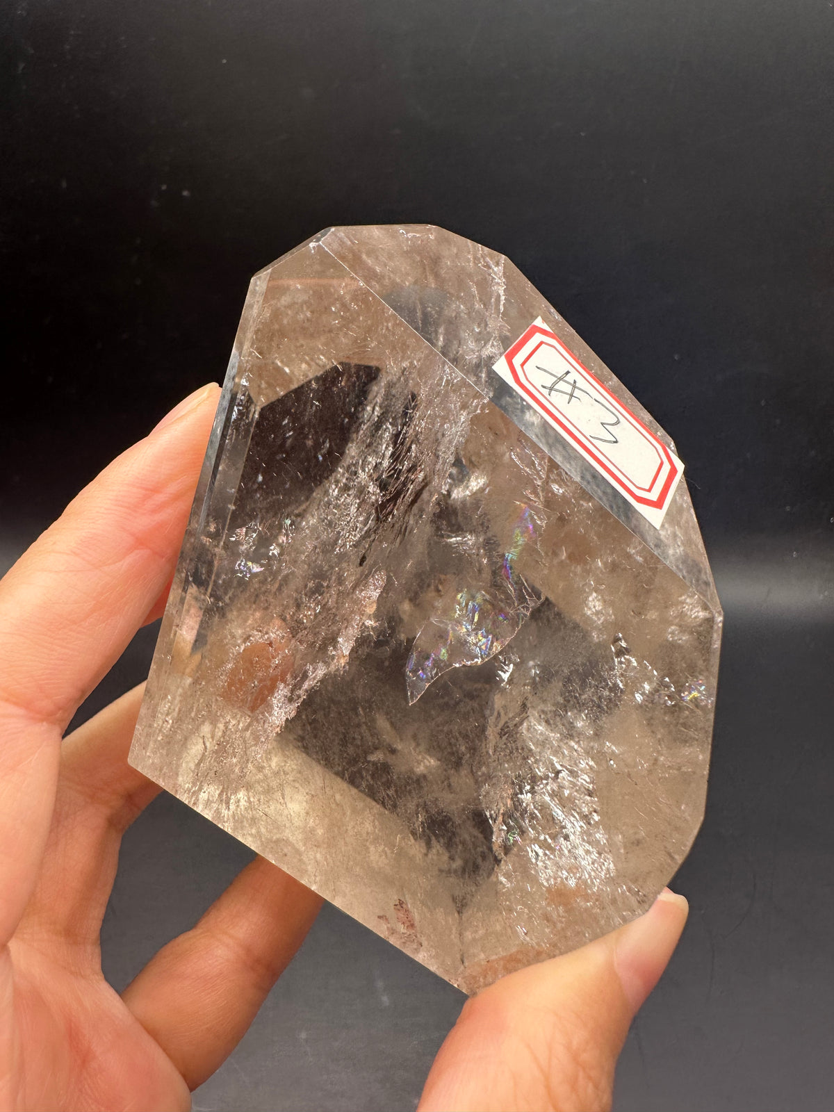 Brazilian Clear Quartz Freeform – 377g, Rainbow #3 — exact crystal, view 13 of 26