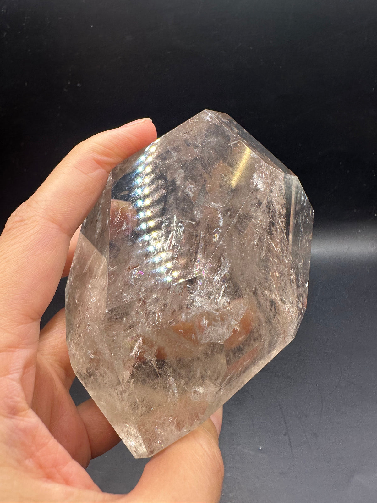 Brazilian Clear Quartz Freeform – 377g, Rainbow #3 — exact crystal, view 14 of 26