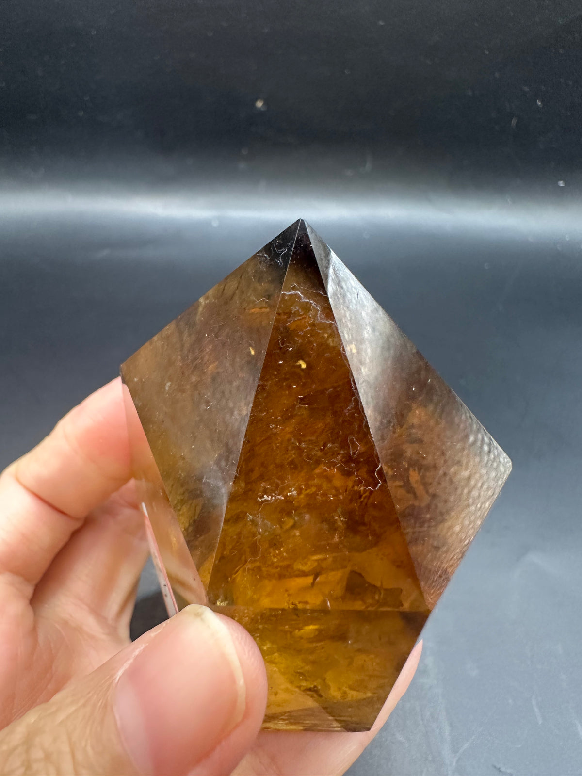 Congo Citrine Tower with Rainbow, Exact Piece #3 – alternate angle