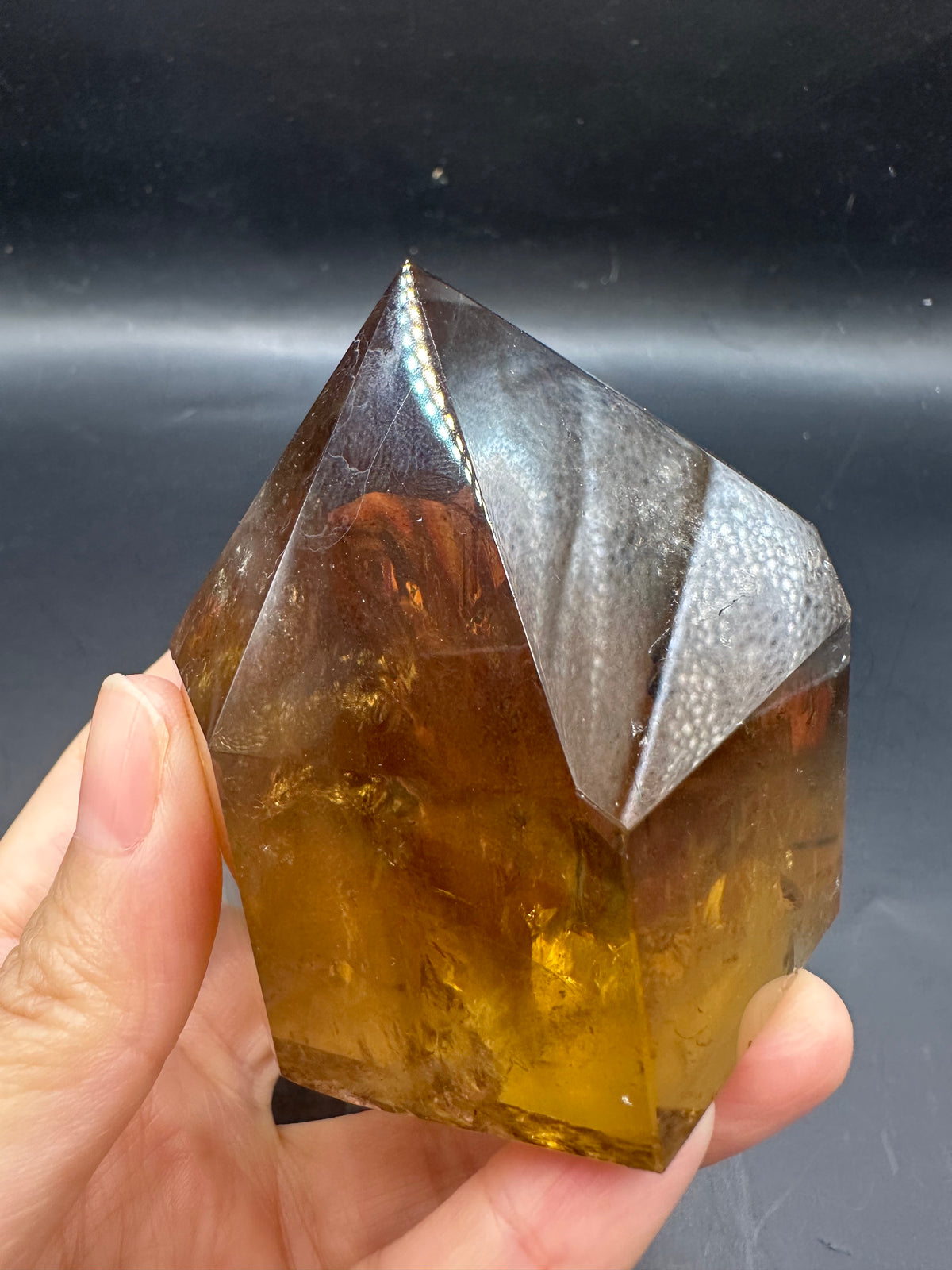Congo Citrine Tower with Rainbow, Exact Piece #3 – display view