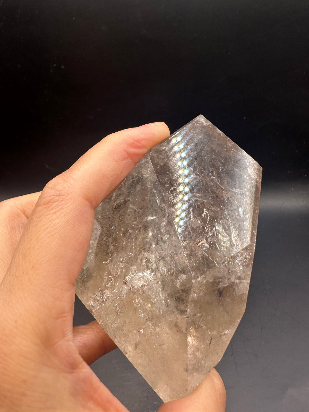 Brazilian Clear Quartz Freeform – 377g, Rainbow #3 — exact crystal, view 15 of 26