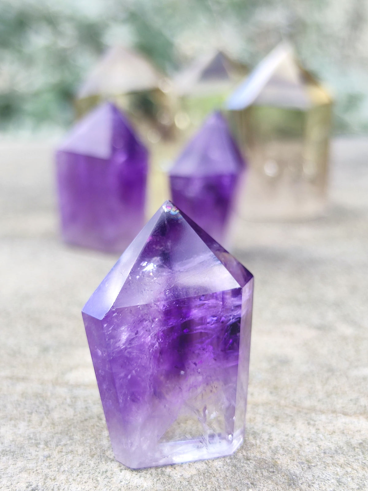 Brazilian Amethyst Tower, Deep Violet Natural Crystal Point – alternate view 2