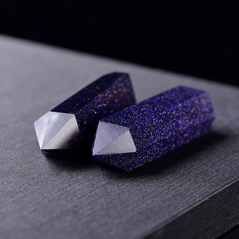 Blue Goldstone Tower | Sparkling Midnight Blue Point 6–8cm