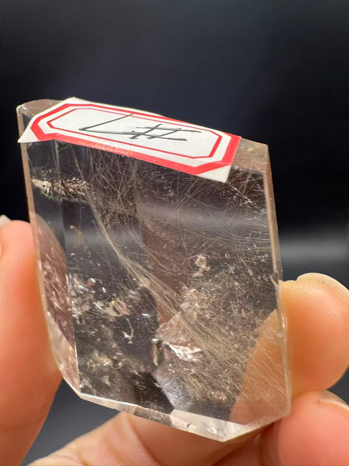 Rutilated Quartz Pocket Stone with Silver Rutile & Rainbow | 46g Exact Piece #7