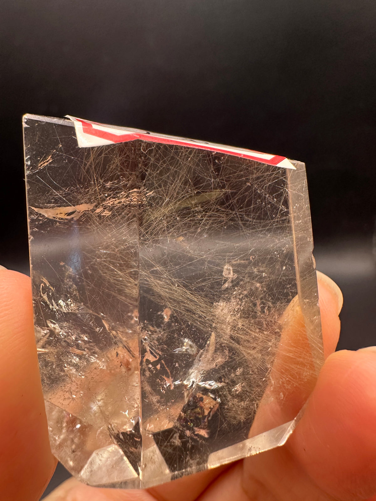 Rutilated Quartz Pocket Stone with Silver Rutile & Rainbow | 46g Exact Piece #7