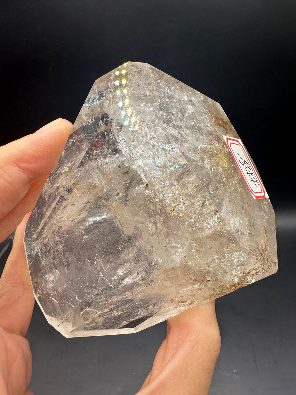 Brazilian Clear Quartz Freeform – 366g, Rainbow + Fire Quartz #8 — exact crystal, view 7 of 18