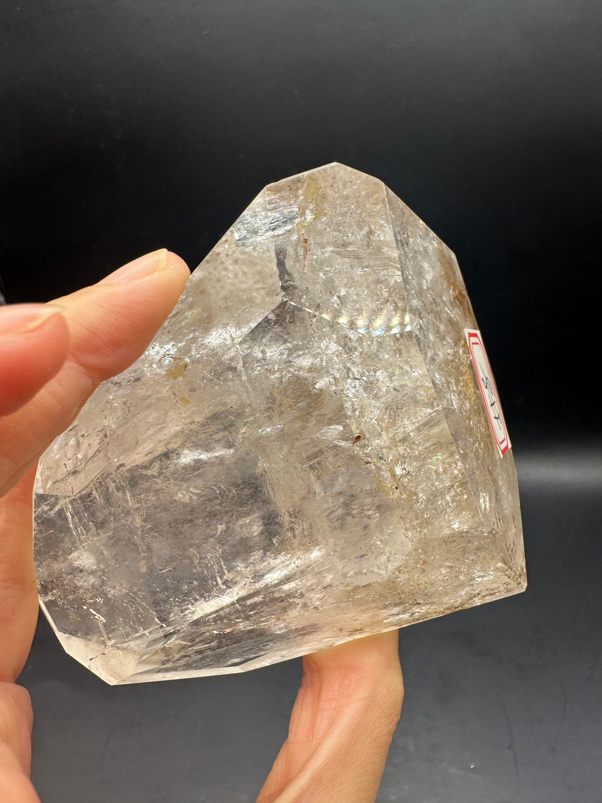 Brazilian Clear Quartz Freeform – 366g, Rainbow + Fire Quartz #8 — exact crystal, view 8 of 18