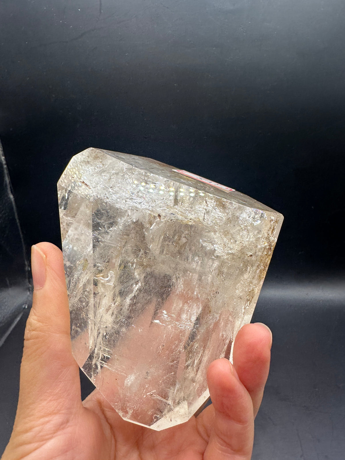 Brazilian Clear Quartz Freeform – 366g, Rainbow + Fire Quartz #8 — exact crystal, view 11 of 18
