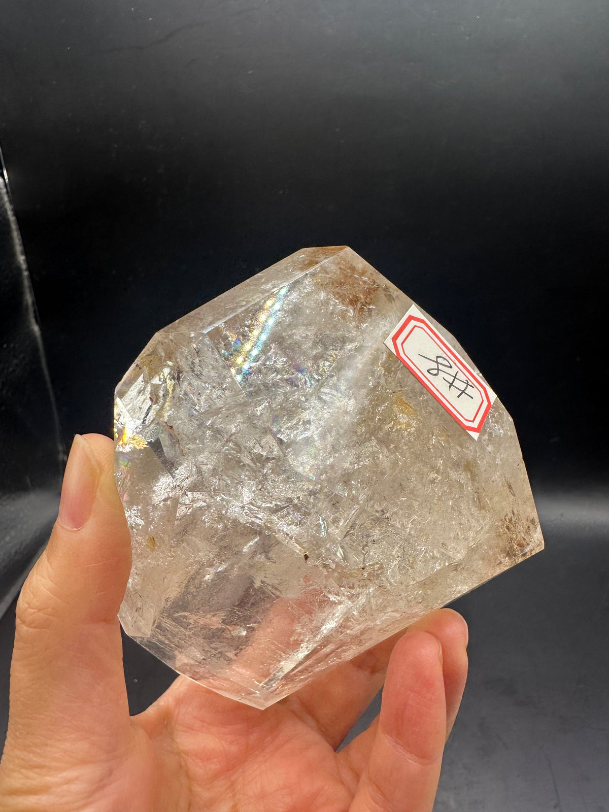 Brazilian Clear Quartz Freeform – 366g, Rainbow + Fire Quartz #8 — exact crystal, view 13 of 18