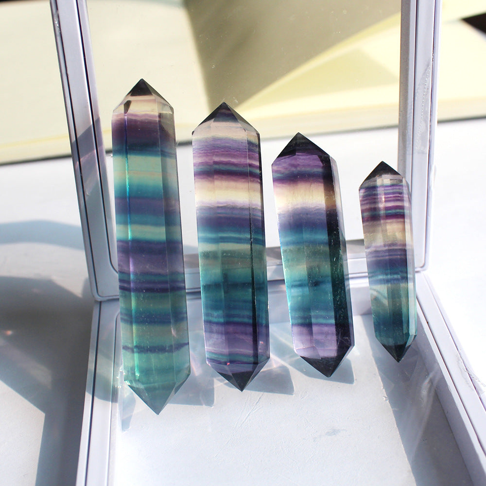 Rainbow Fluorite Double-Terminated Point | Natural Crystal