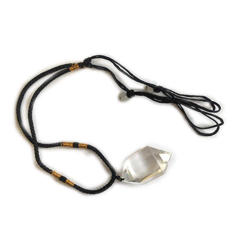 Clear Quartz necklace Style B with sterling silver chain