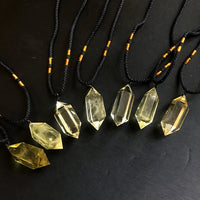 Natural Citrine Crystal Necklace | 4–5cm Pendant
