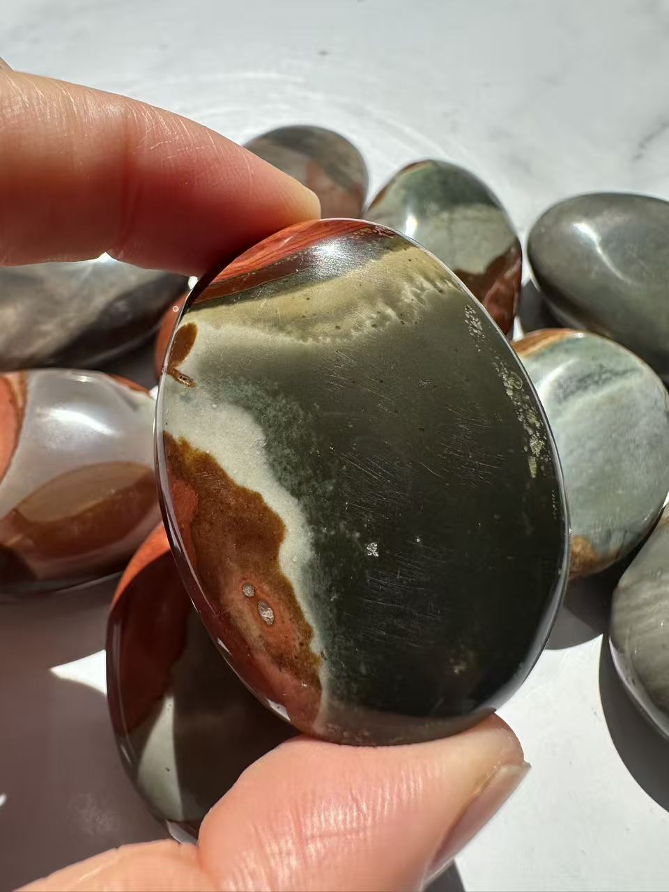 African Bloodstone Palm Stone | Natural Crystal 4–5cm