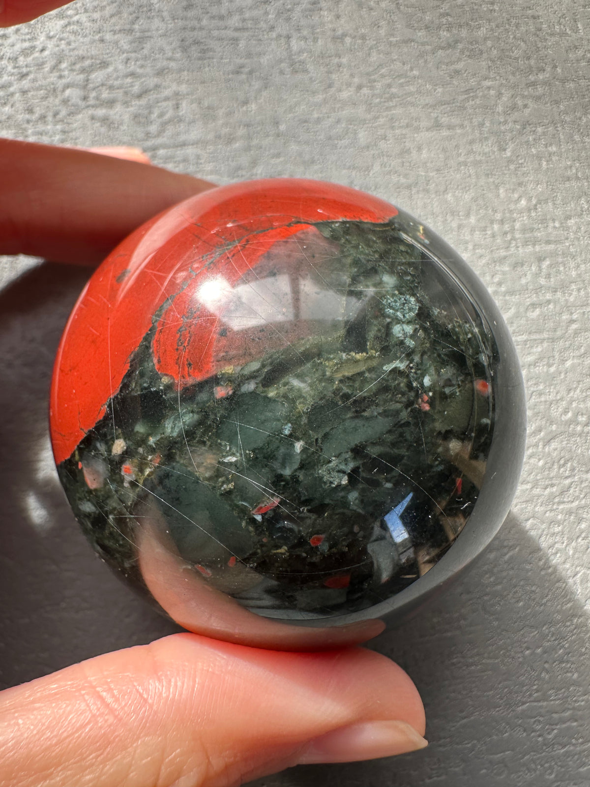 African Bloodstone Sphere | Natural Crystal Ball 5–7cm