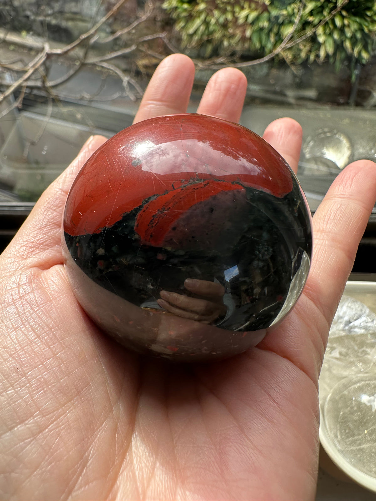 African Bloodstone Sphere | Natural Crystal Ball 5–7cm