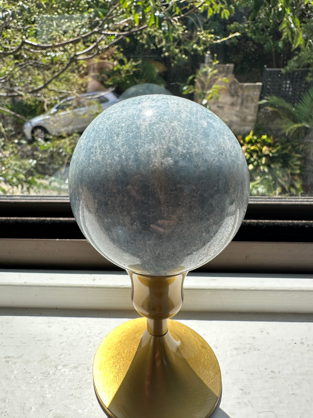 Blue Calcite Sphere | Natural Crystal Ball 6–7cm