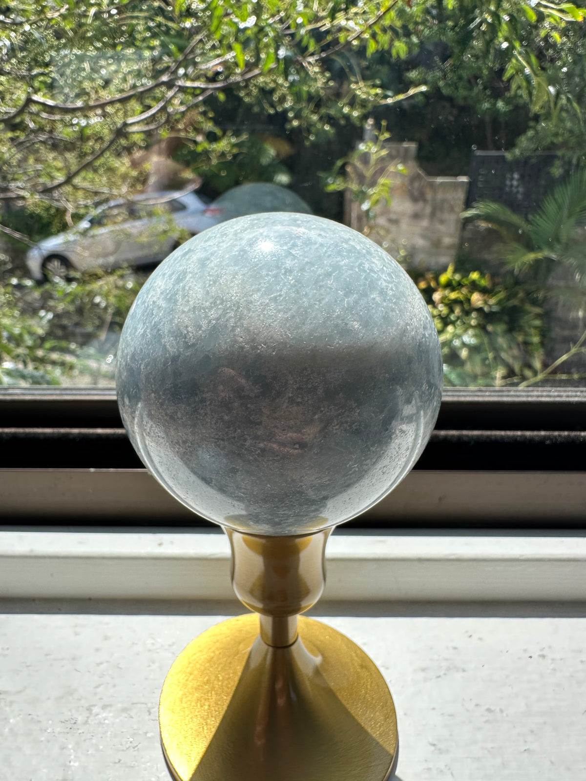 Blue Calcite Sphere | Natural Crystal Ball 6–7cm