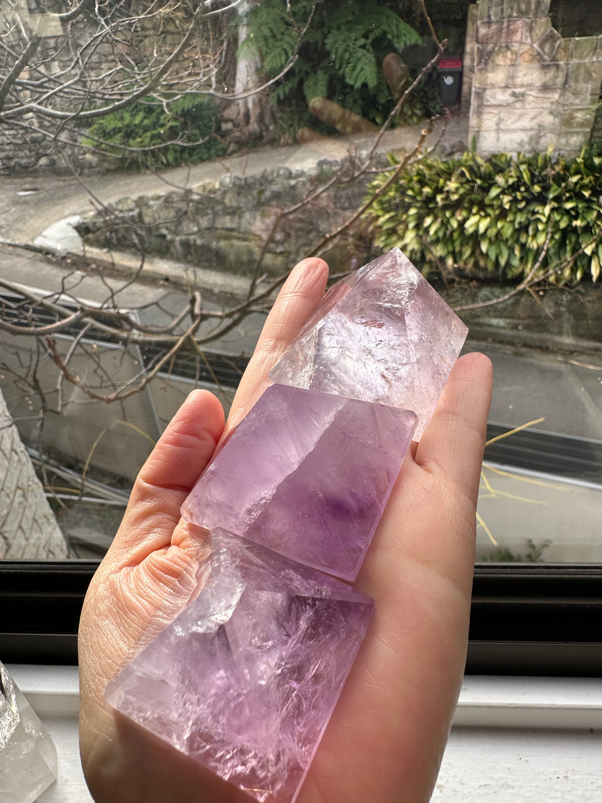 Brazilian Amethyst Pyramid, Natural Purple Crystal, Choose Size – alternate view 9