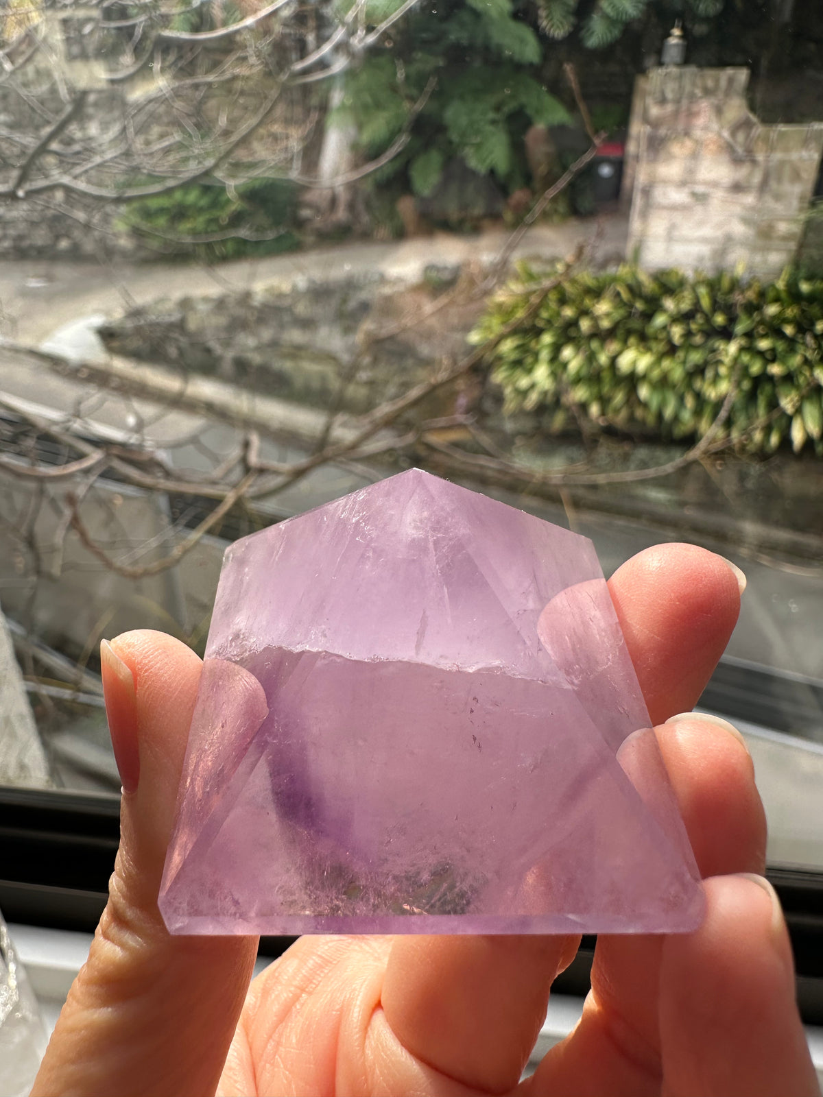 Brazilian Amethyst Pyramid, Natural Purple Crystal, Choose Size – alternate view 4