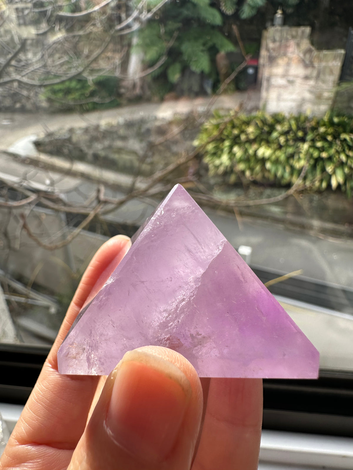 Brazilian Amethyst Pyramid, Natural Purple Crystal, Choose Size – alternate view 5