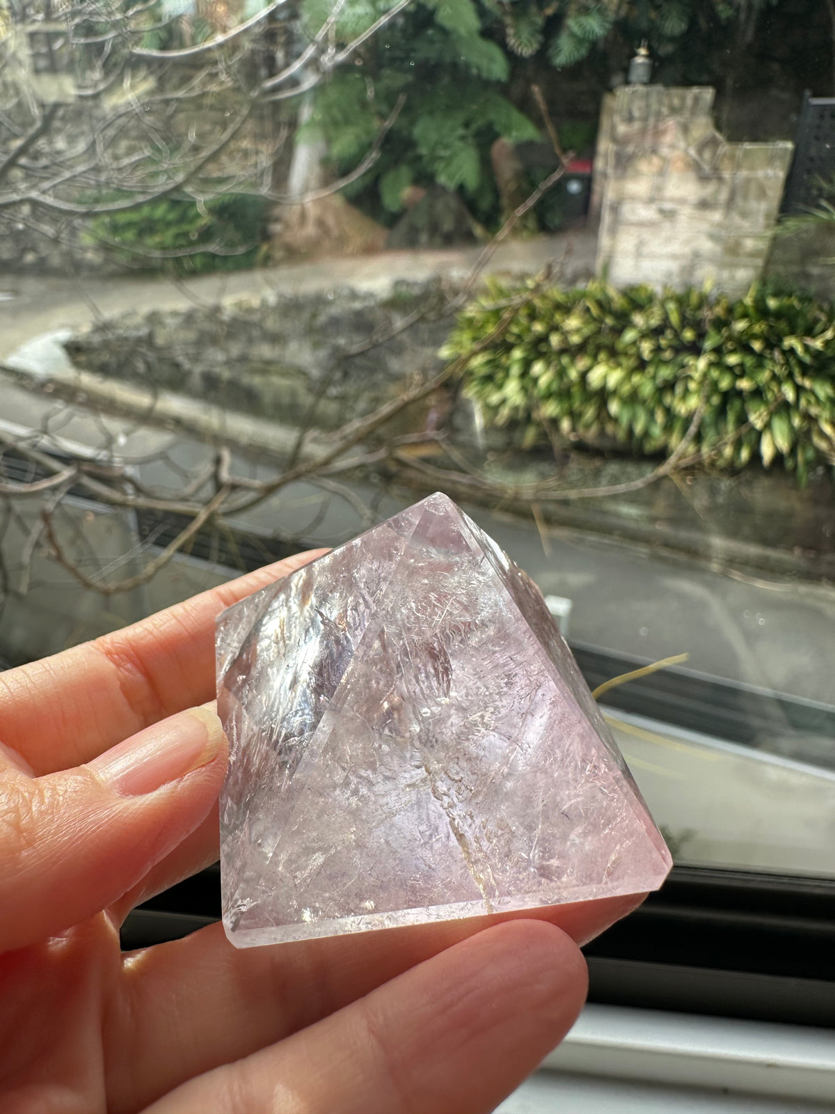 Brazilian Amethyst Pyramid, Natural Purple Crystal, Choose Size – alternate view 6